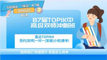 87届TOPIK中高级双师冲刺班